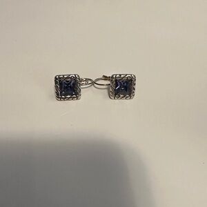 Brighton Elegant Silver and Purple Earrings